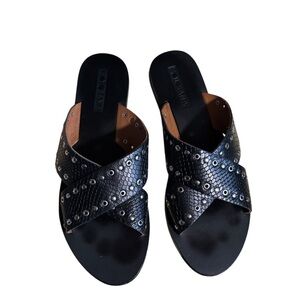 Sol Sana Black Studded Slide Sandals